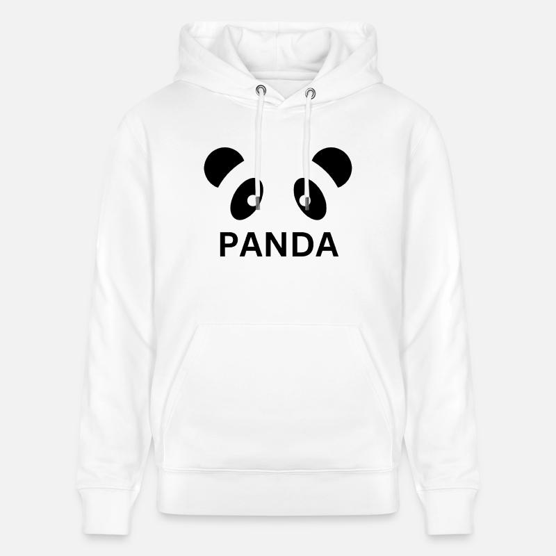 Conception du visage de panda - Sweat à capuche bio CRUISER Stanley/Stella Unisexe - blanc