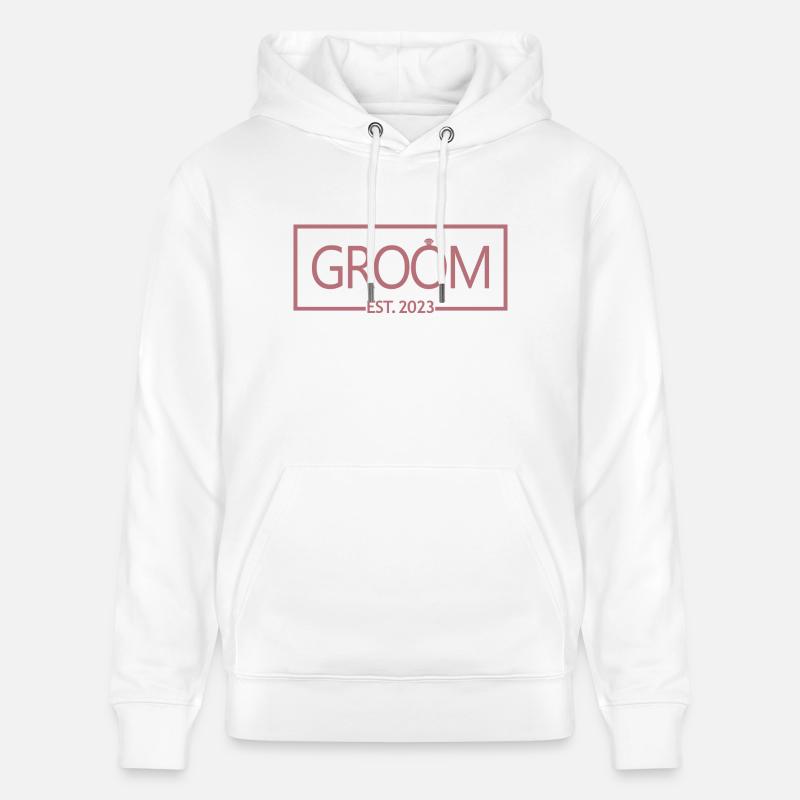 2023 - Ehemann wird Hochzeitsfeier Geschenk - Stanley/Stella Unisex Bio-Hoodie CRUISER - Weiß
