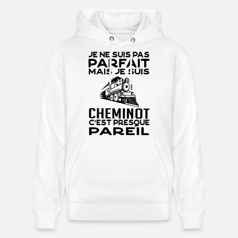 cheminot 2 - Sweat à capuche bio CRUISER Stanley/Stella Unisexe - blanc