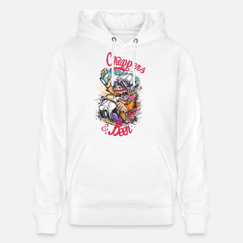 Choppers Crew Affe Roller - Stanley/Stella Unisex Bio-Hoodie CRUISER  - Weiß