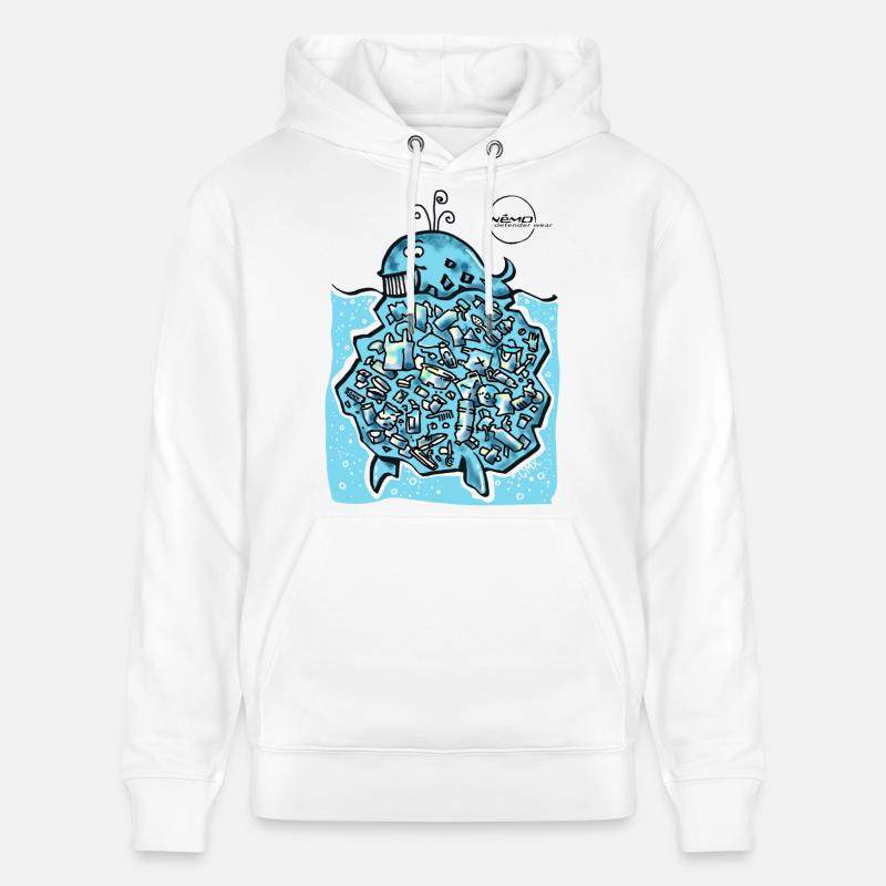 BaleineBerg by .Némo - Sweat à capuche bio CRUISER Stanley/Stella Unisexe - blanc