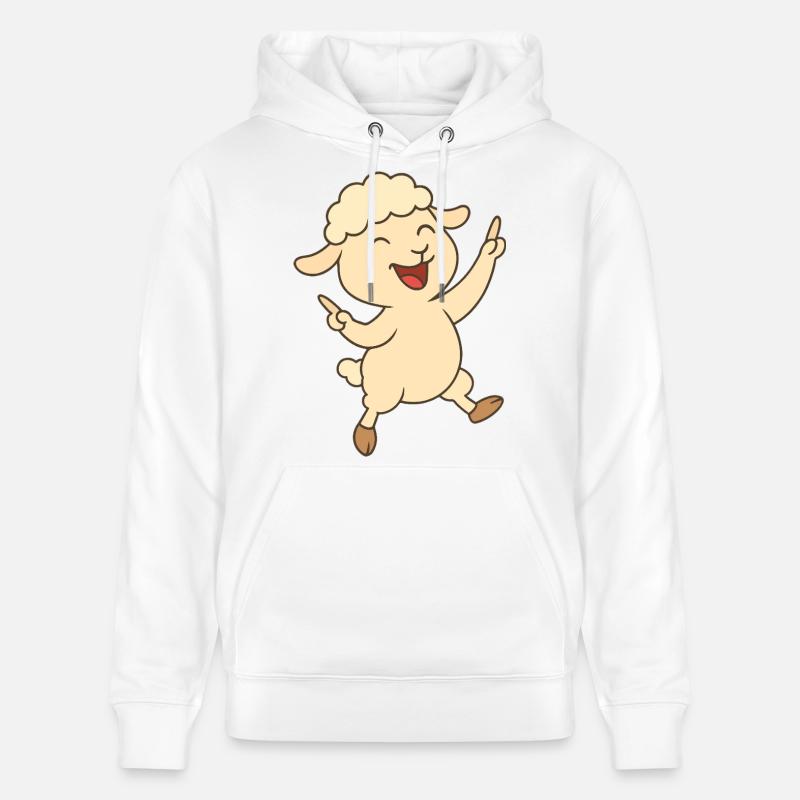 Tanzendes Lämmchen - Stanley/Stella Unisex Bio-Hoodie CRUISER - Weiß