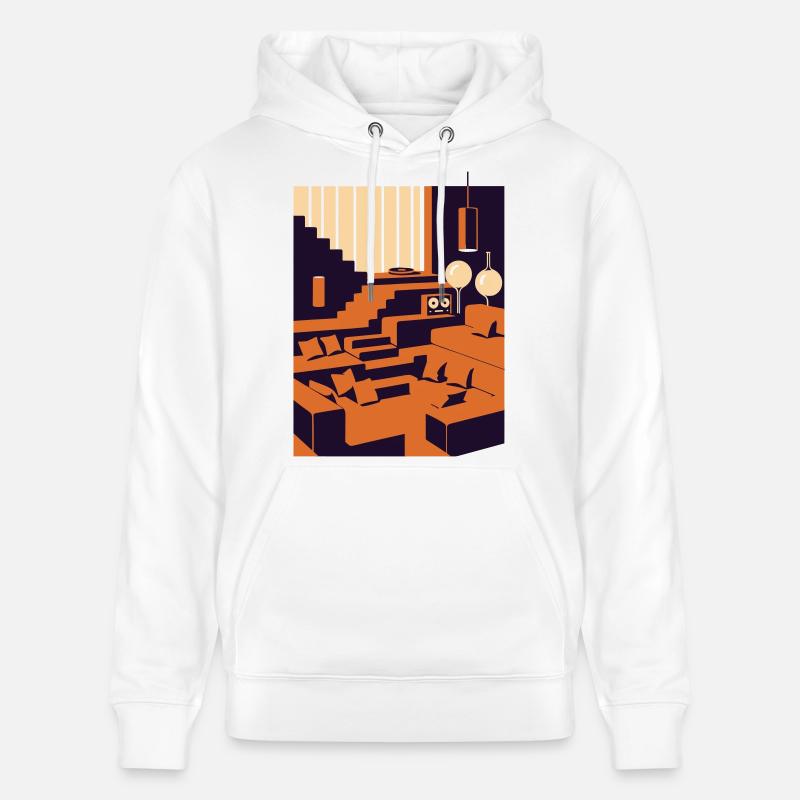 Rêve de design d’intérieur - Sweat à capuche bio CRUISER Stanley/Stella Unisexe - blanc