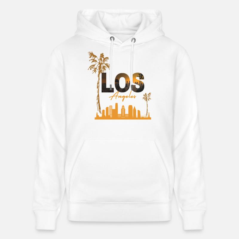 LA Sunset Skyline - Sweat à capuche bio CRUISER Stanley/Stella Unisexe - blanc