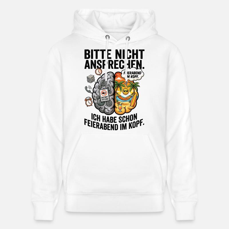 Conflit de tête après le travail - Sweat à capuche bio CRUISER Stanley/Stella Unisexe - blanc