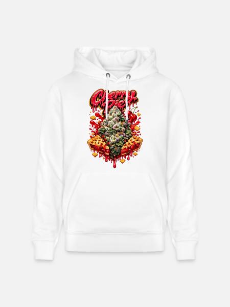 Cherry Pie Graffiti Print - Sweat à capuche bio CRUISER Stanley/Stella Unisexe - blanc