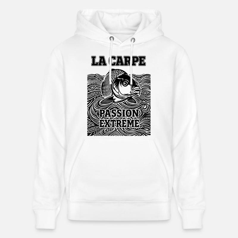 La Carpe Passion Extrême - Sweat à capuche bio CRUISER Stanley/Stella Unisexe - blanc