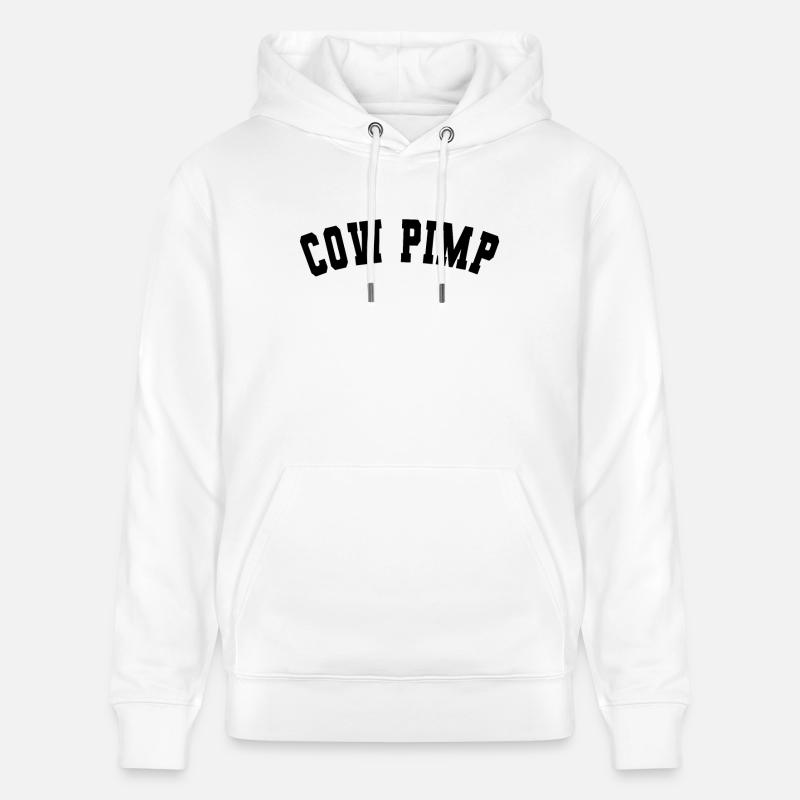 Éleveur de vaches proxénètes - Sweat à capuche bio CRUISER Stanley/Stella Unisexe - blanc