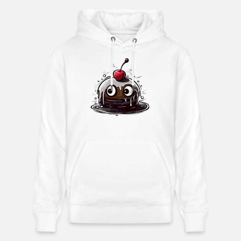 Gâteau aux cerises douces Cupcake - Sweat à capuche bio CRUISER Stanley/Stella Unisexe - blanc