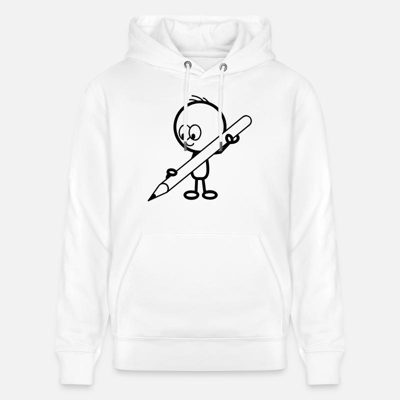 mann_mit_stift - Stanley/Stella Unisex Bio-Hoodie CRUISER  - Weiß