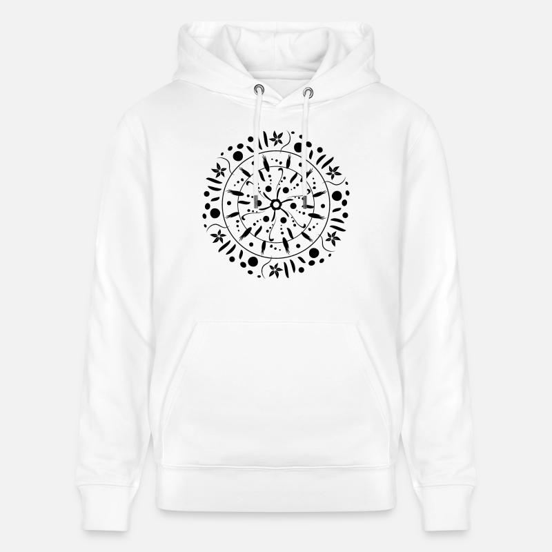 Getreide Kreis Muster Geschenkidee - Stanley/Stella Unisex Bio-Hoodie CRUISER - Weiß