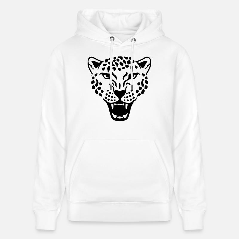Leopard - Sweat à capuche bio CRUISER Stanley/Stella Unisexe - blanc