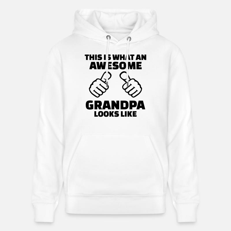 Awesome Grandpa - Sweat à capuche bio CRUISER Stanley/Stella Unisexe - blanc