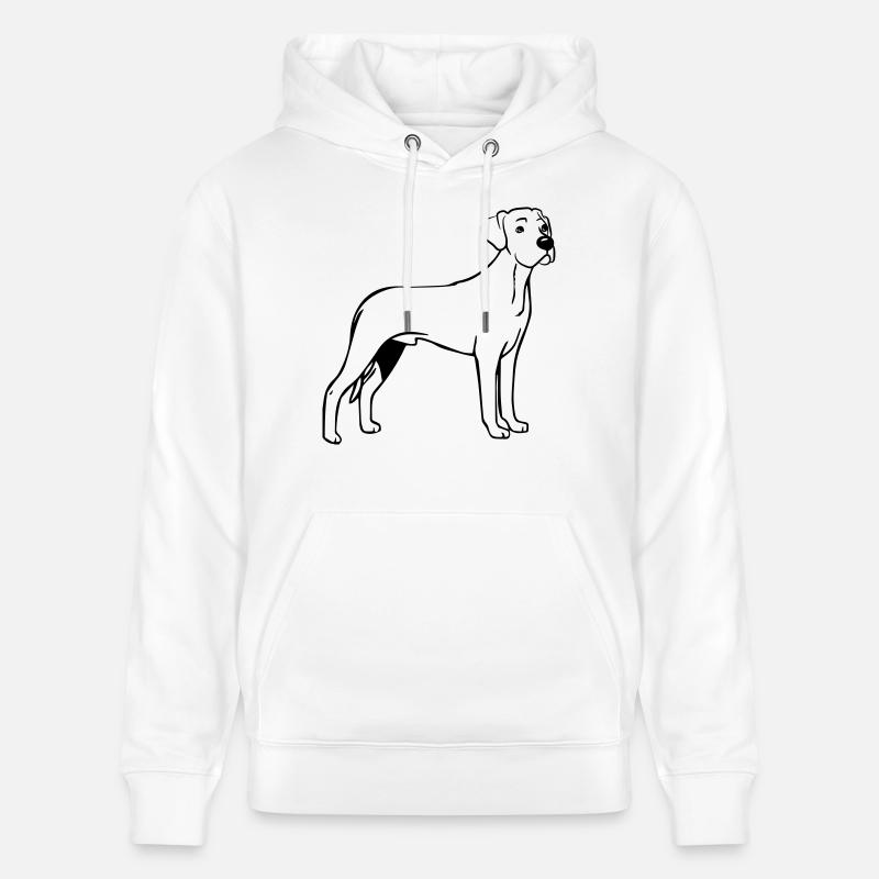 Chien Rhodesian Ridgeback - Sweat à capuche bio CRUISER Stanley/Stella Unisexe - blanc