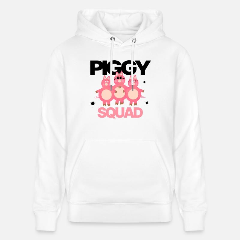 Trois cochons roses - Sweat à capuche bio CRUISER Stanley/Stella Unisexe - blanc