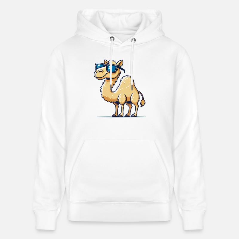 Lunettes de soleil camel - Sweat à capuche bio CRUISER Stanley/Stella Unisexe - blanc