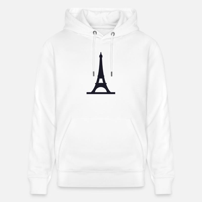 tour Eiffel - Sweat à capuche bio CRUISER Stanley/Stella Unisexe - blanc