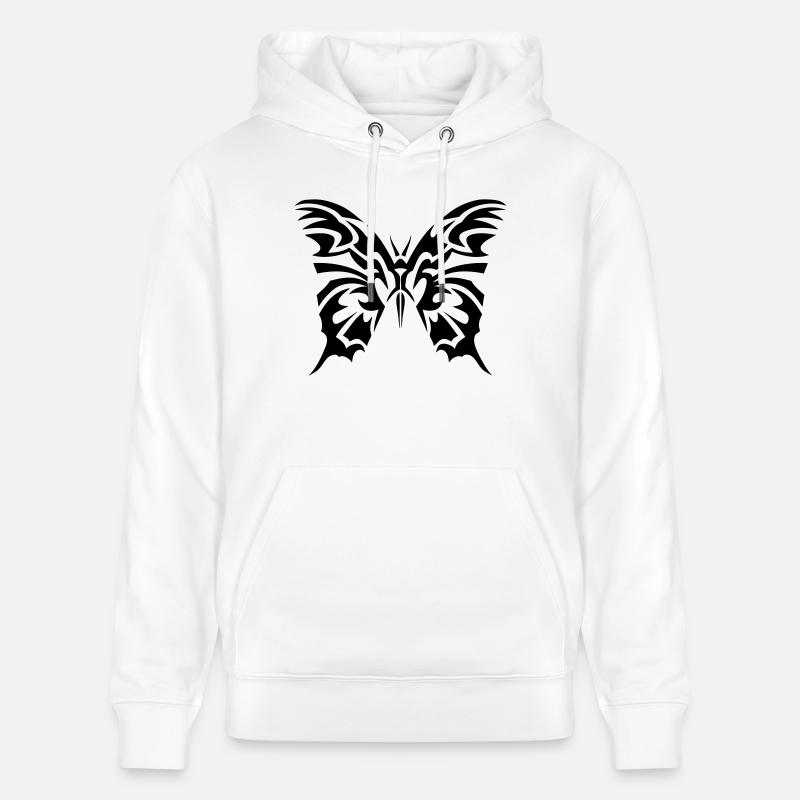 papillon tribal butterfly 11023 - Sweat à capuche bio CRUISER Stanley/Stella Unisexe - blanc