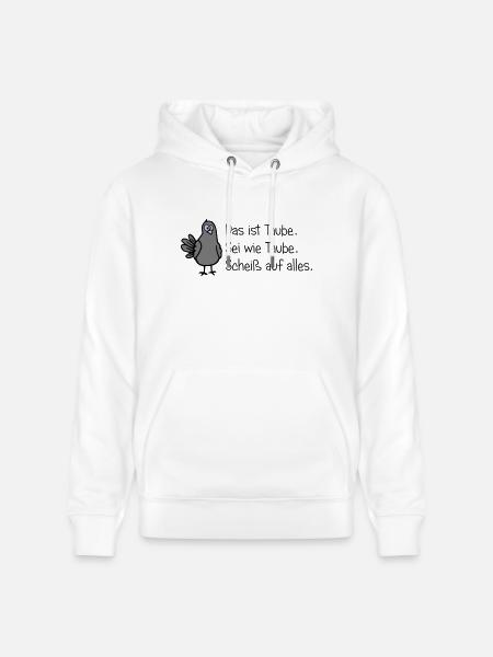 Sei wie Taube - Stanley/Stella Unisex Bio-Hoodie CRUISER  - Weiß