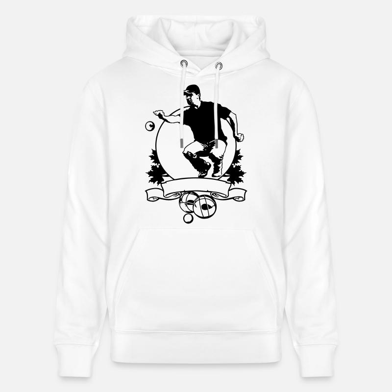 Blason pétanque flex - Sweat à capuche bio CRUISER Stanley/Stella Unisexe - blanc
