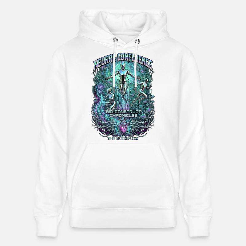 Neural Confluence Bio-Construct Chronicles - Stanley/Stella Unisex Bio-Hoodie CRUISER  - Weiß