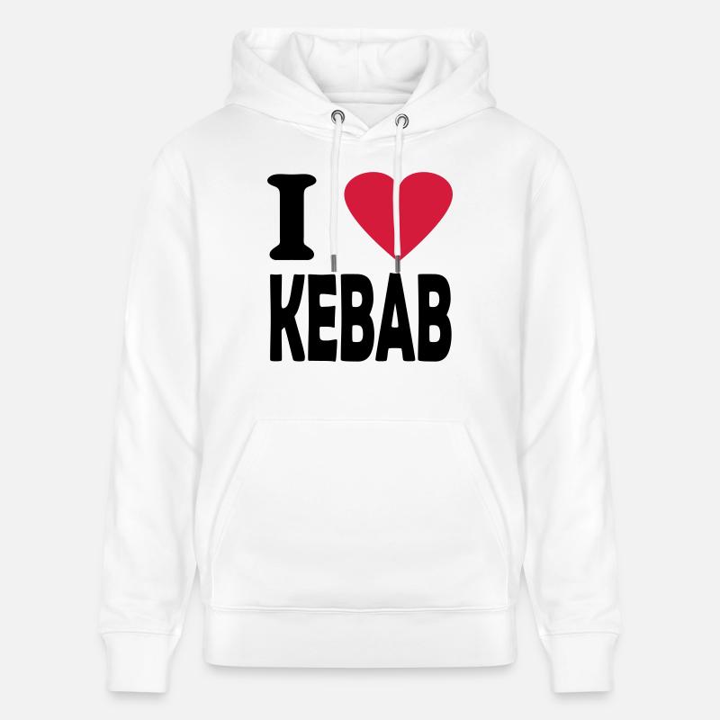 kebab - Stanley/Stella CRUISER økologisk unisex-hettegenser - hvit