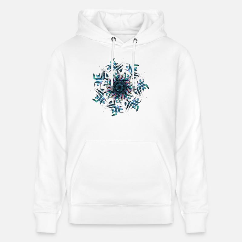 Fractals - Sweat à capuche bio CRUISER Stanley/Stella Unisexe - blanc