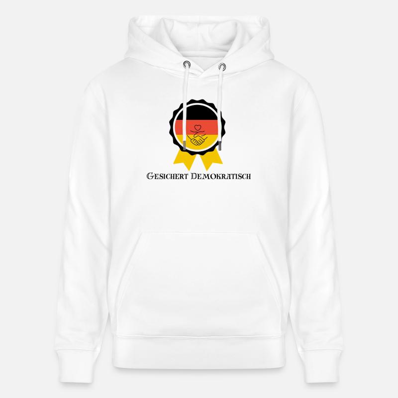 Démocrate assuré | Idée cadeau | Allemagne - Sweat à capuche bio CRUISER Stanley/Stella Unisexe - blanc