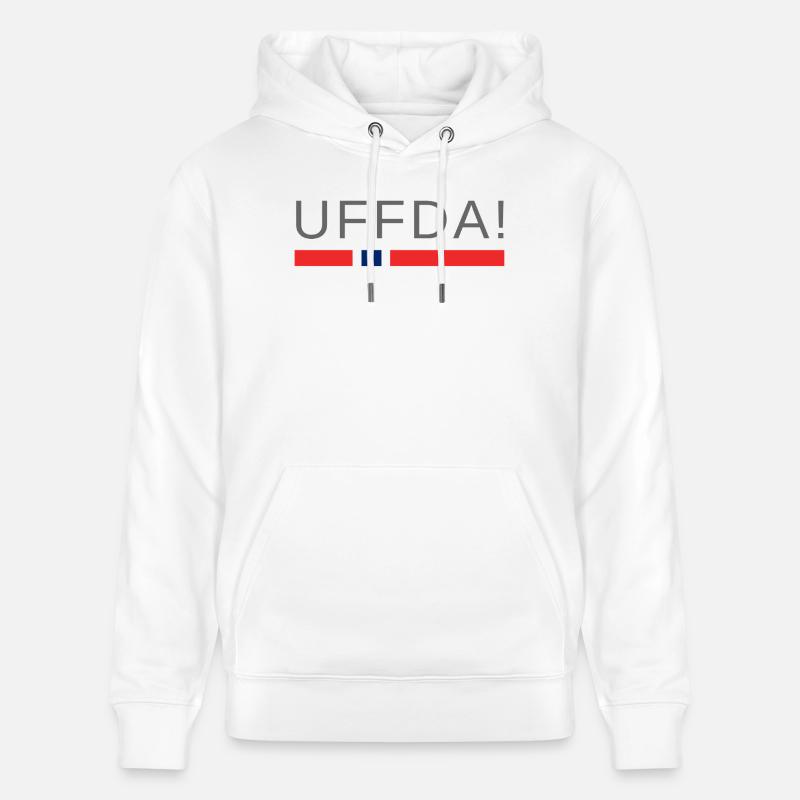 Uffda Norvège - Sweat à capuche bio CRUISER Stanley/Stella Unisexe - blanc