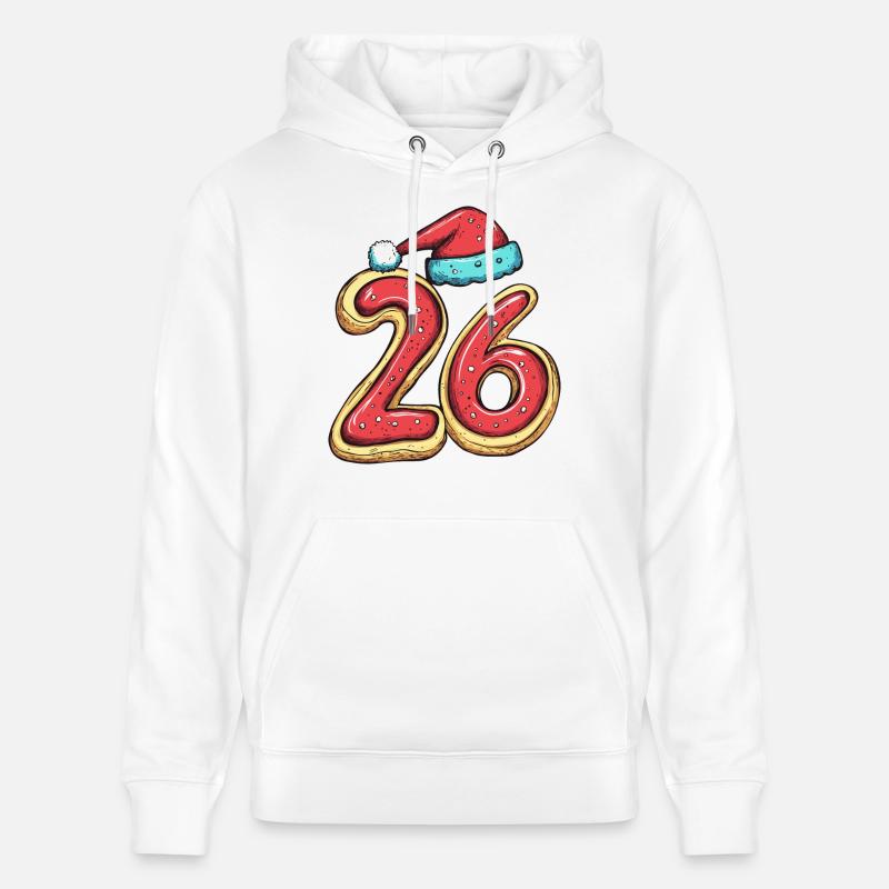 26 Numéro Noël - Sweat à capuche bio CRUISER Stanley/Stella Unisexe - blanc