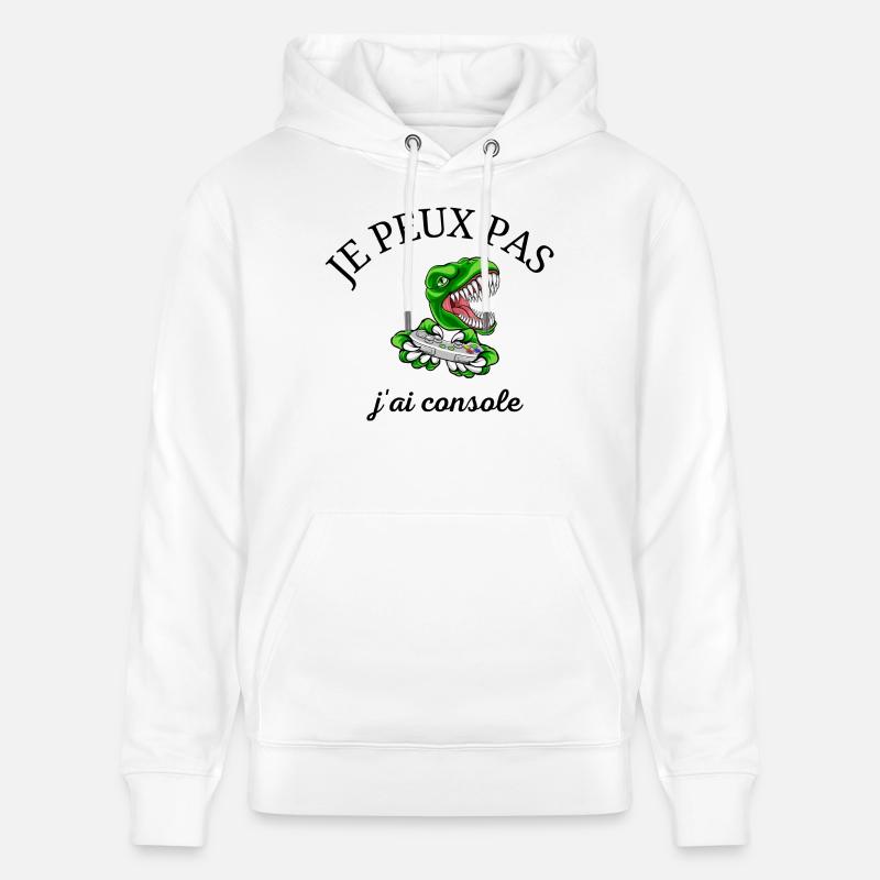 je peux pas j'ai console - Sweat à capuche bio CRUISER Stanley/Stella Unisexe - blanc