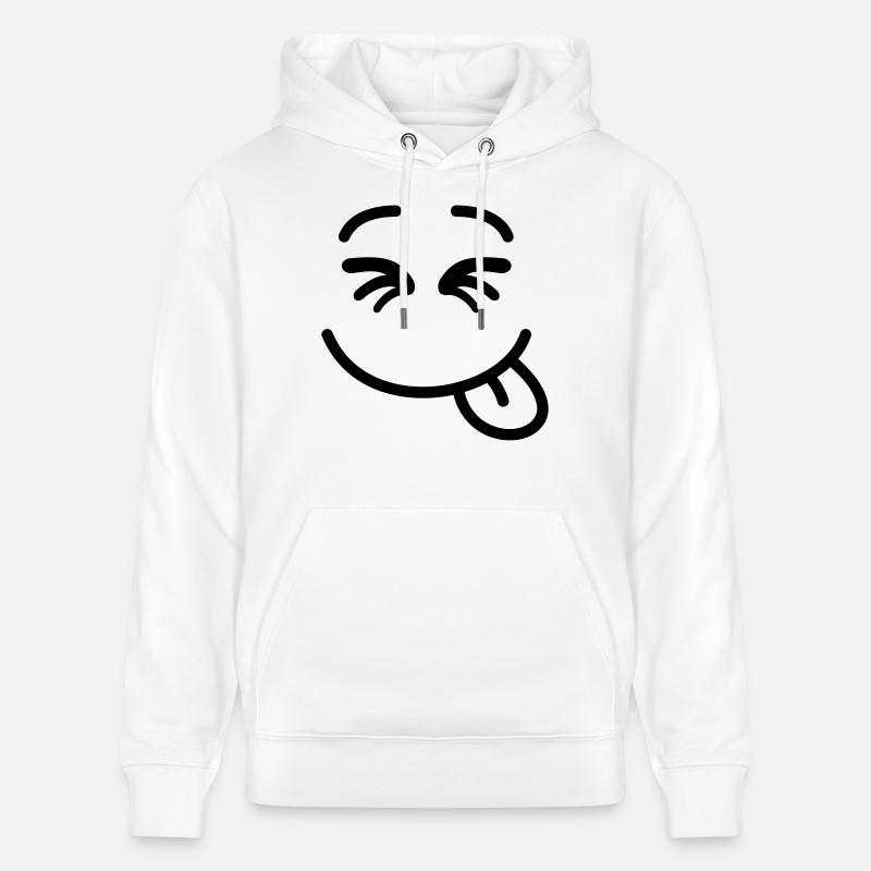 smiley_f1 - Sweat à capuche bio CRUISER Stanley/Stella Unisexe - blanc