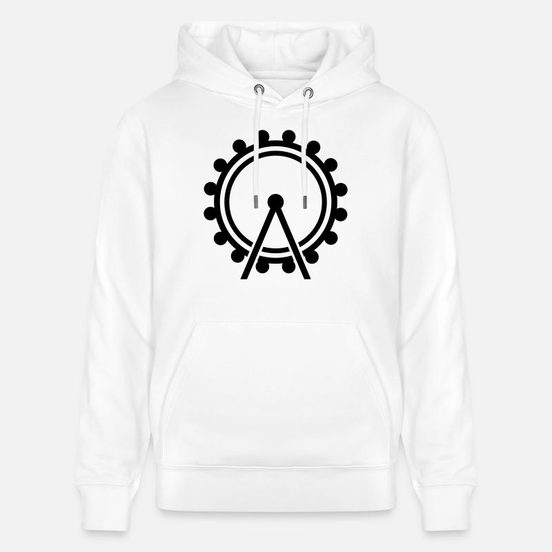 Grande roue - Sweat à capuche bio CRUISER Stanley/Stella Unisexe - blanc