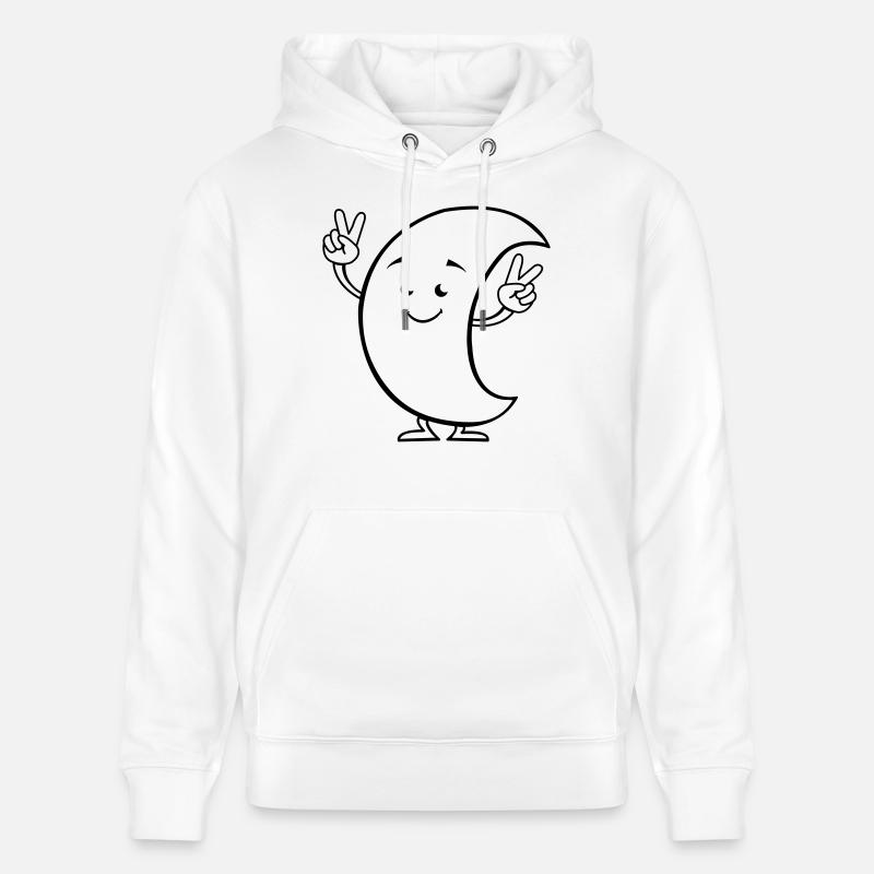Bande dessinée Lune 01 - Sweat à capuche bio CRUISER Stanley/Stella Unisexe - blanc