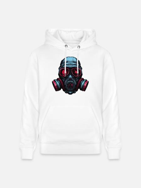 Gas mask - Stanley/Stella CRUISER Unisex Organic Hoodie - white