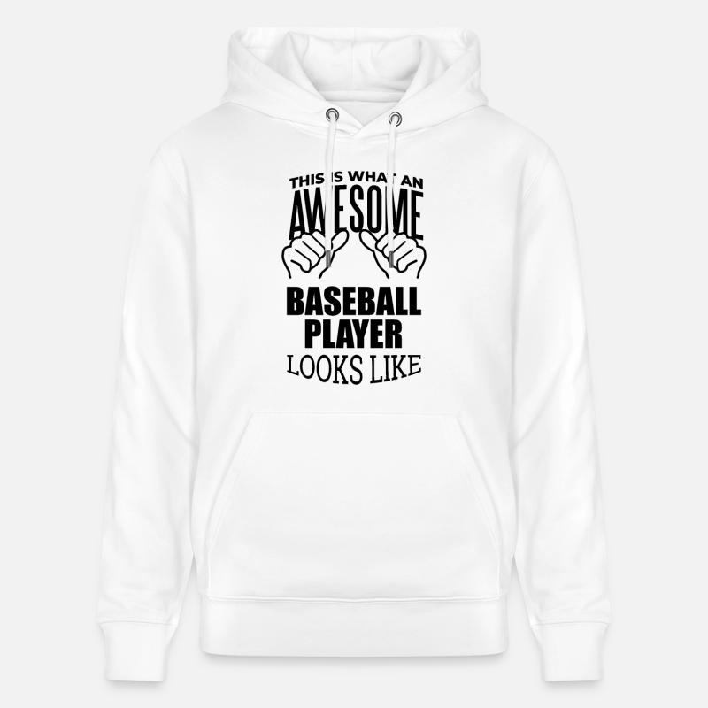 Base-ball - Sweat à capuche bio CRUISER Stanley/Stella Unisexe - blanc