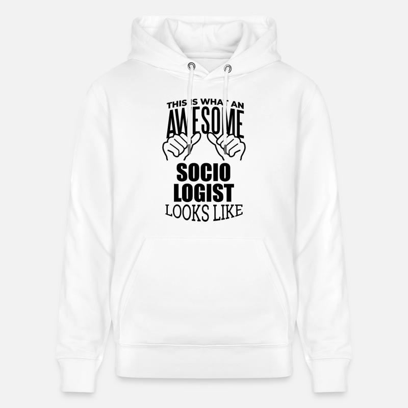 sociologue - Sweat à capuche bio CRUISER Stanley/Stella Unisexe - blanc