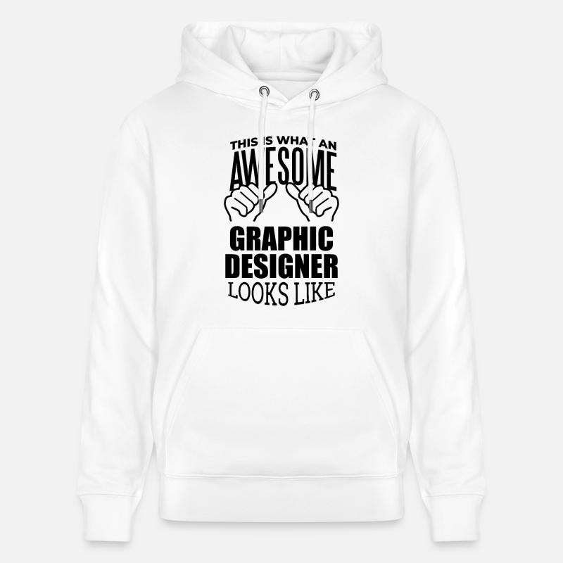 Graphiste - Sweat à capuche bio CRUISER Stanley/Stella Unisexe - blanc