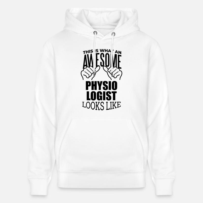 Physiologiste - Sweat à capuche bio CRUISER Stanley/Stella Unisexe - blanc