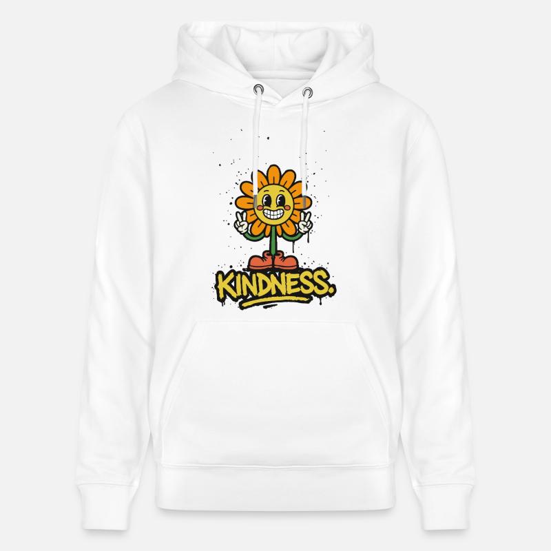 Tuez-les avec gentillesse – souriez simplement - Sweat à capuche bio CRUISER Stanley/Stella Unisexe - blanc