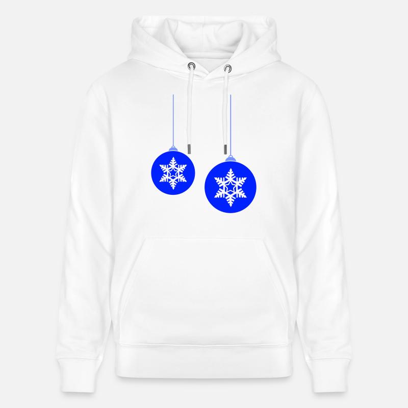 Boules de Noël star - Sweat à capuche bio CRUISER Stanley/Stella Unisexe - blanc