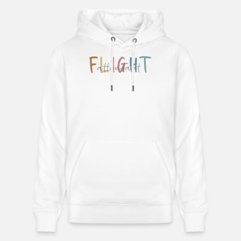 Flugbegleiter Geschenk - Flight Attendant Geschenk - Stanley/Stella Unisex Bio-Hoodie CRUISER - Weiß
