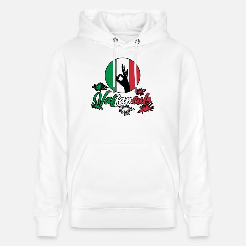 Italie Vaffanculo italien - Sweat à capuche bio CRUISER Stanley/Stella Unisexe - blanc