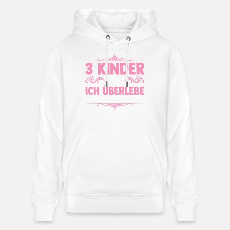 Maman de 3 enfants - Sweat à capuche bio CRUISER Stanley/Stella Unisexe - blanc