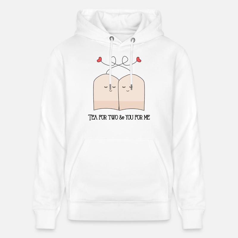 Tea for two - Sweat à capuche bio CRUISER Stanley/Stella Unisexe - blanc