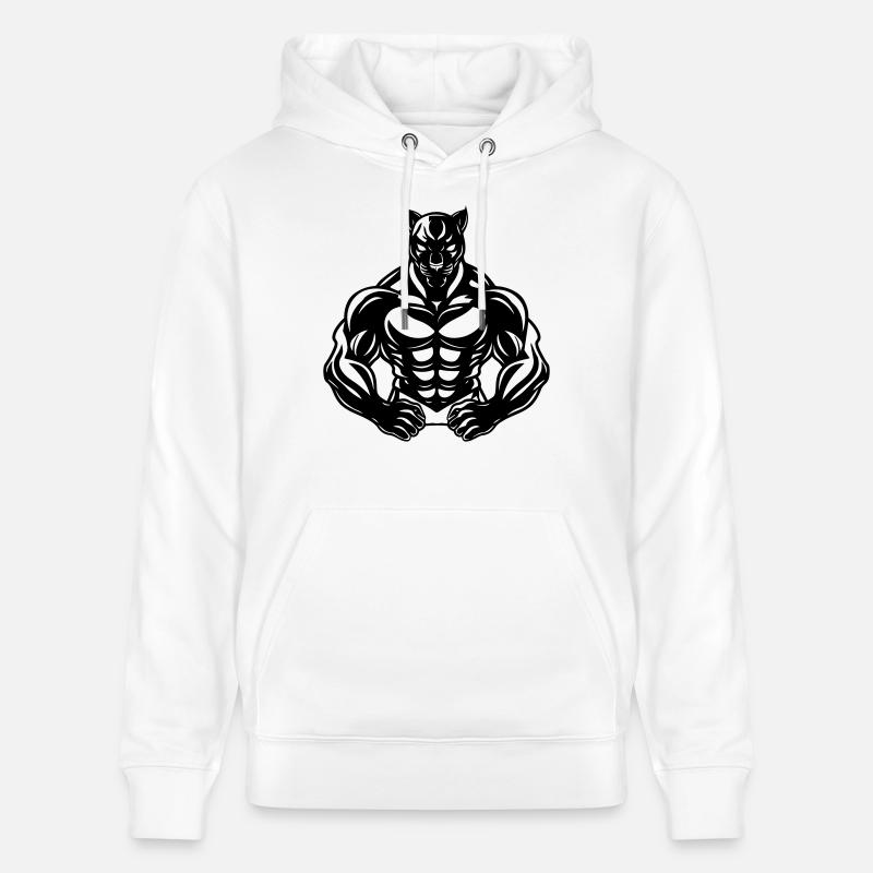 Bande dessinée Panthère - Sweat à capuche bio CRUISER Stanley/Stella Unisexe - blanc