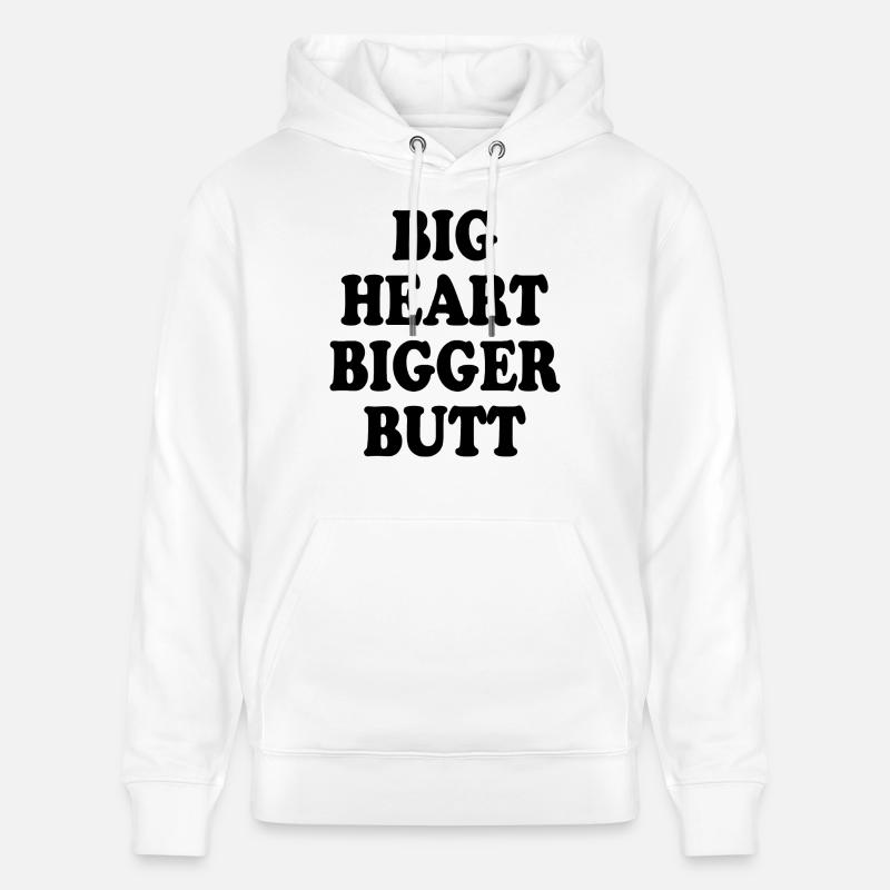 big heart bigger butt - Sweat à capuche bio CRUISER Stanley/Stella Unisexe - blanc