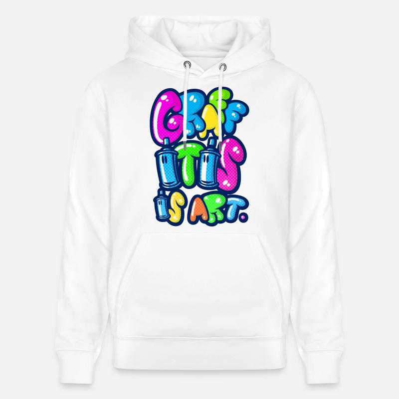 Graffitis Kunst multi - Stanley/Stella Unisex Bio-Hoodie CRUISER  - Weiß