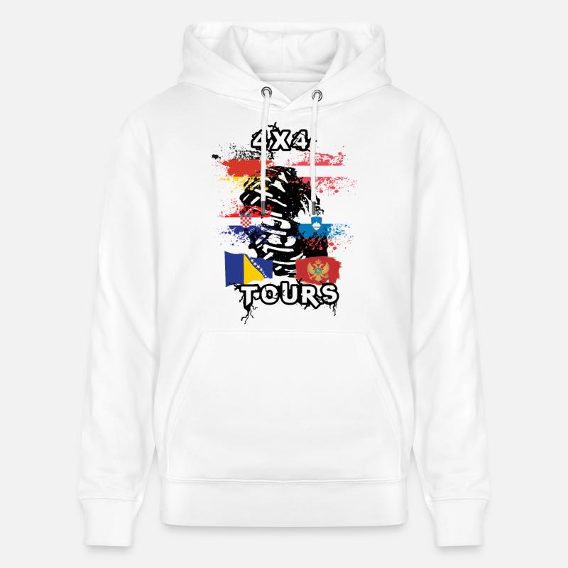 Tour de pays hors route - Sweat à capuche bio CRUISER Stanley/Stella Unisexe - blanc