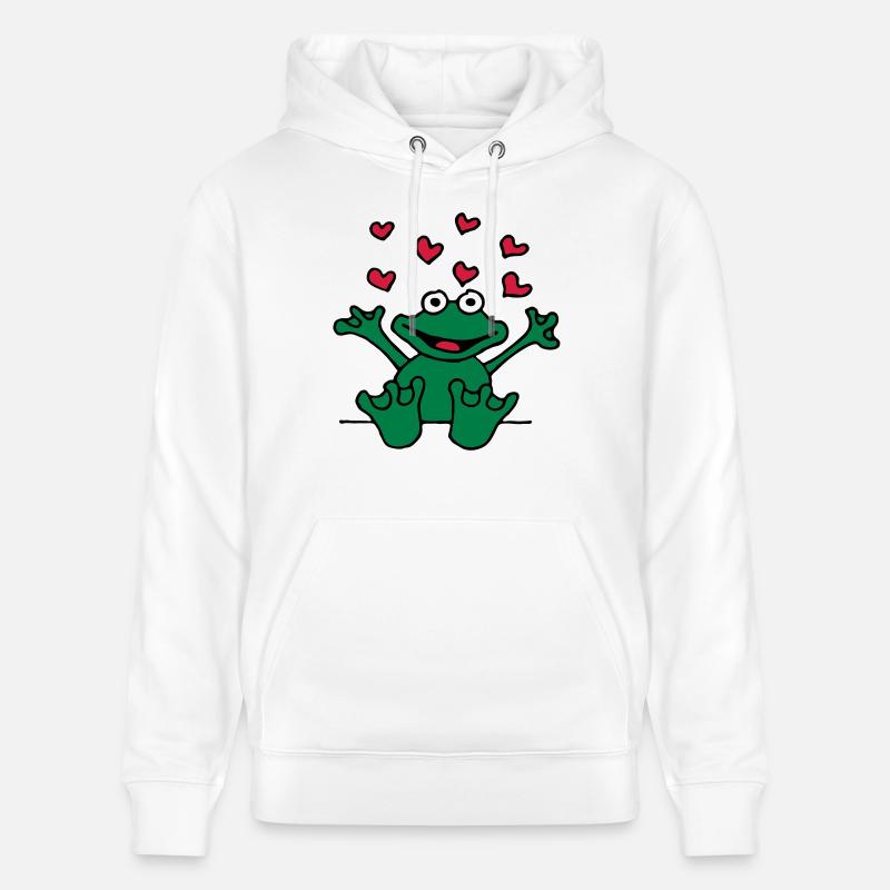 heart_frog_1220113c_a - Sweat à capuche bio CRUISER Stanley/Stella Unisexe - blanc
